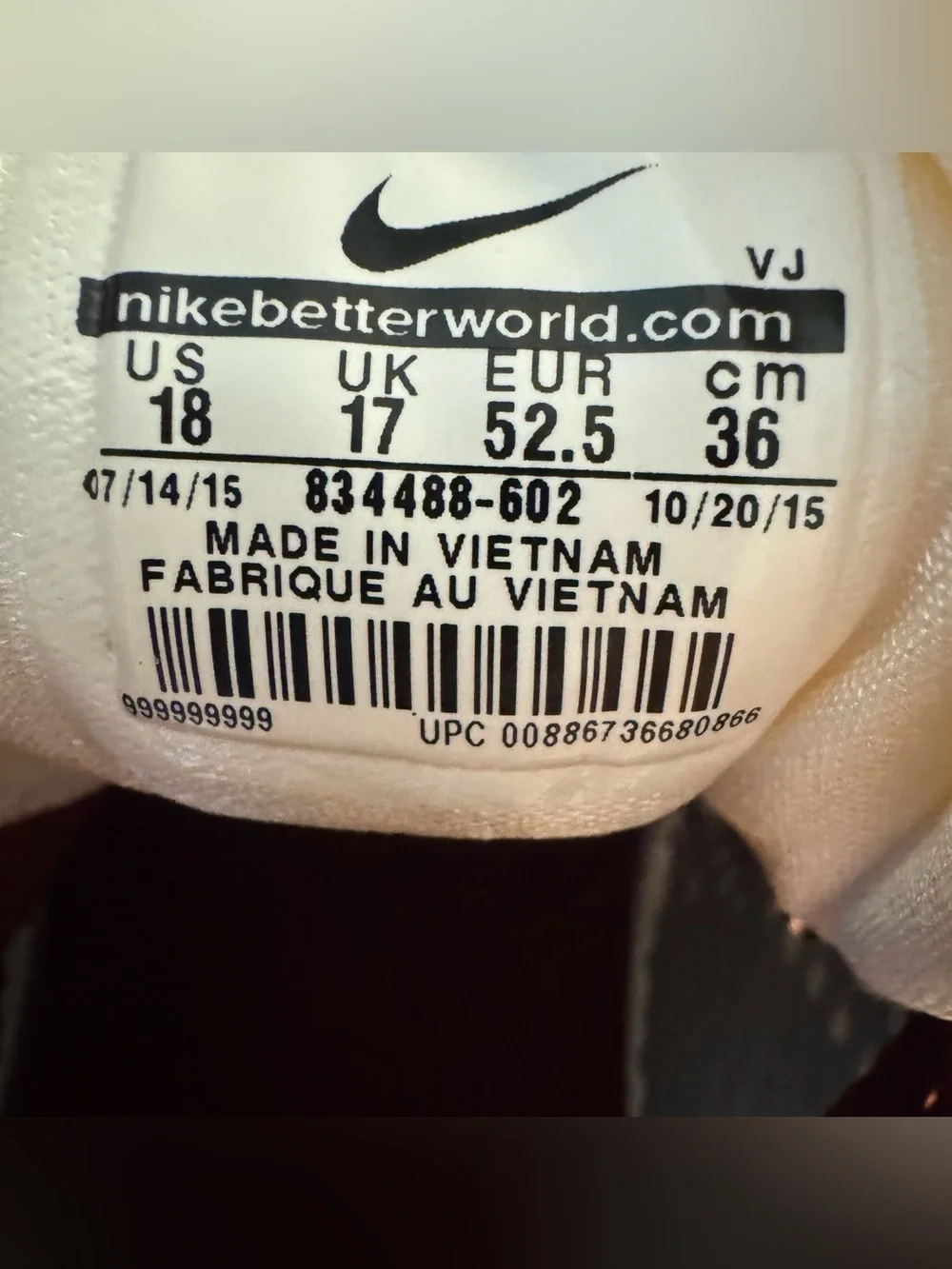 Nike HyperLive 834488-602 Maroon/White Size 18